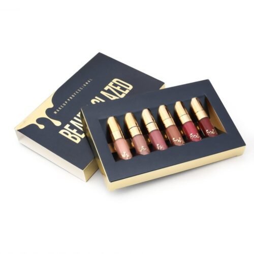 BEAUTY GLAZED 6pcs/Set Portable Professional Makeup 6 Colors Matte Liquid Lipstick Beauty Glazed Lip Gloss Kit HOT SELLING