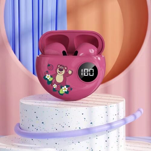 New Minnie Mickey Digital Display Bluetooth Headset Co-Branded Bluetooth Headset Apro6 Half In-Ear TWS - Image 2