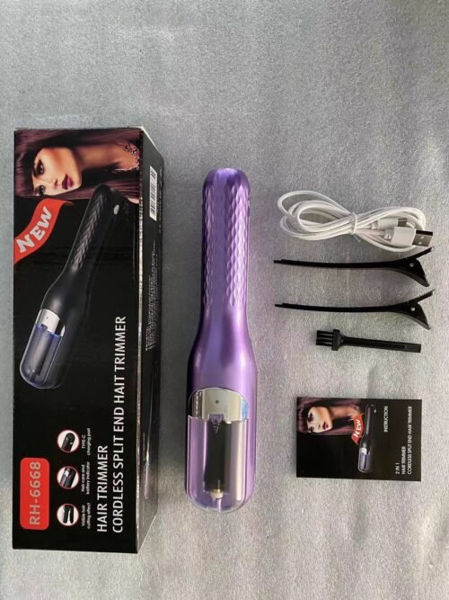 Rechargeable 2-in-1 hair trimmer, hair styler, multifunctional hair cutter, split ends trimmer - Image 12