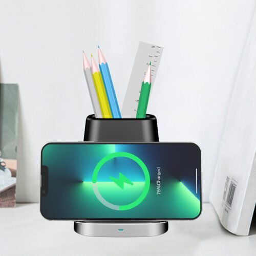 Pen Holder Wireless Charger For Apple iPhone13/12Pro Mobile Phone Samsung S21/NOTE20 Wireless Charger - Image 3
