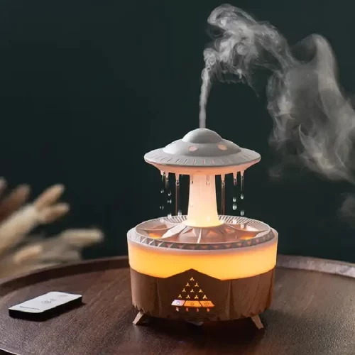 Rain Drop Air Humidifier Essential Oil Diffuser 350ml 7 Colors LED Lamp Ultrasonic Remote Control USB Rain Cloud Aroma Diffuser - Image 9