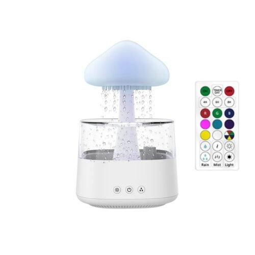 New Designed Cool Mist Essential Oil 7 Colors LED Night Light Wood Grain Cloud Rain Water Air Humidifier - Image 7