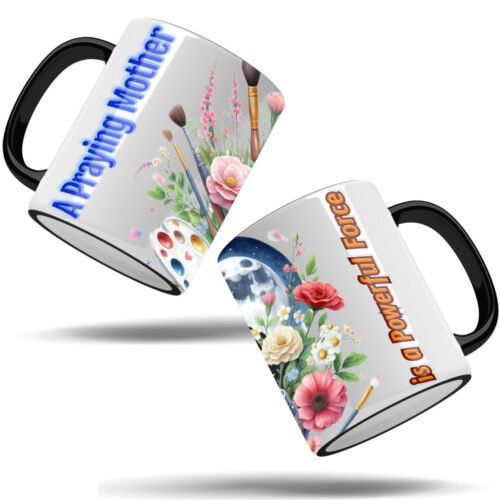 A Praying Mother Is a Powerful Force Mug – 11oz Accent Coffee Cup – Christian Mom Gift – Inspirational Full Bleed Mug – Faith-Based Mother’s Day Drinkware - Image 8